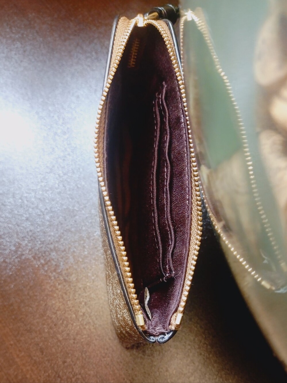 COACH Small Corner Zip Wristlet Micro Signature Logo - Picture 7 of 7